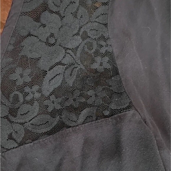 Papaya long sleeve navy bar back top with lace detail size large - Picture 4 of 6